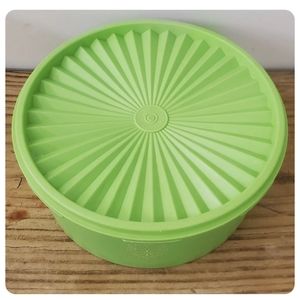 Vintage Green Tupperware Canister